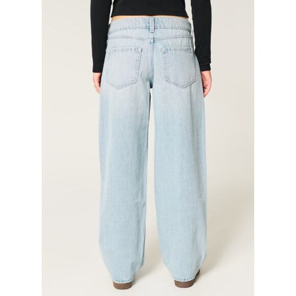 Hollister Low-Rise Taper Baggy Jeans Size 10 - Picture 3 of 8